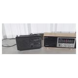 Two Radios, GE works, vintage Panasonic not