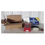 Christmas Decorations Lot, ribbon, village