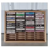 Cassette Tapes with Storage Rack, Elvis, Conway,