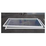 Sliding patio door, full glass view, 36" each door