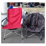 2 folding camping chairs