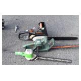 3 hedge clippers, electric powered not tested