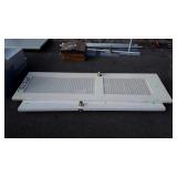 Two interior doors, 24" wide louvered closet