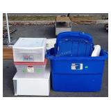 Group of totes and Storage containers,  only a