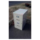 Metal 2 drawer file cabinet, no key