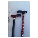 Two Carex Walking canes, aluminum, adjustable