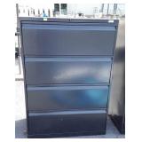 Four drawer 36" Laterial File Cabinet, black in