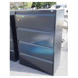Four drawer 36" Lateral File Cabinet, black in