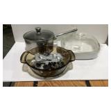 Kitchenware- cookie cutters, pot with lid, and
