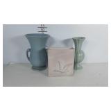 Pottery vases, including Haeger and Frankoma