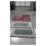 Four Misc Scatter Rugs, well used condition and
