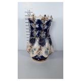 Older Large vase with Royal blue and metalic gold