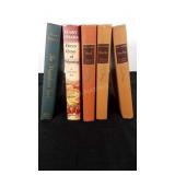 Old fictional books. Most appear to be western