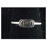 Size 9 Sterling silver two moon rings