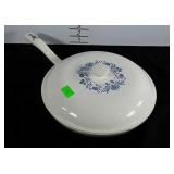 Prizer Ware enamel over cast skillet with lid,