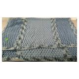 Knitted throw, 58 x 40
