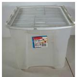 Rubbermaid flip lid storage tote,