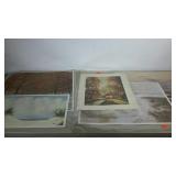 Five sealed art prints, variety of sizes and