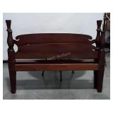 Antique Walnut Bed, mid high post head and
