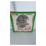 Harley Davidson drawing / original art on fabric.