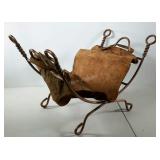 Log carrier with iron rack stand