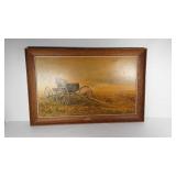 "The Carriage" by RW Addison print on board, oak