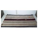 Rag rug, intact but has some stains.