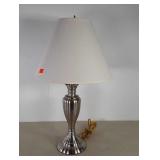 Stainless table lamp with shade