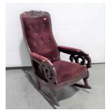 Parlor Rocking Chair, fancy carved frame,