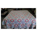 Colorful afghan spread, extra large at 76 x 100,