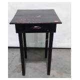 Bedside Table, early softwood piece with drawer,