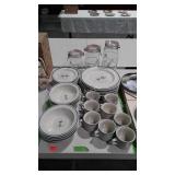 China Dinner Dishes, Goose themed, service for 8