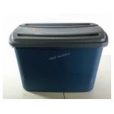 Sterilite tote with rubbermaid lid. 18 gallon.