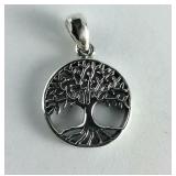 Sterling silver tree of life pendant
