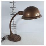 Vintage gooseneck desk lamp, cast base, works