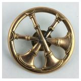 Early firefighters lapel brass button