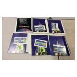 Six space achievements folders with stamps $7.20
