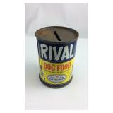 Rival dog food advertising coin bank 3"