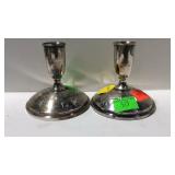 Sterling weighted candle holders