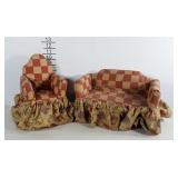 Doll furniture. Upholstery is complete without