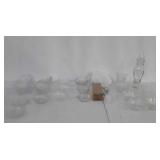 Glassware Group of clear glass, berry bowls,