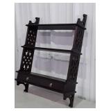 Curio Display Shelf, Mahogany finish wall mount