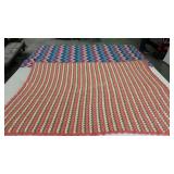Two knit afghan throws, smaller is 42 x 52 in