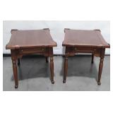 Pair of Living Room End Tables, small drawers,