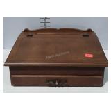 Valet Style Desk, slant lift top, drawer below