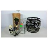 Bar accessories,  cork barrel, bottle holders