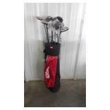 Wilson golf bag with mixed brands clubs