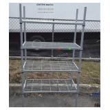 Metal shelving unit, 64" tall