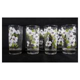 8 piece Dogwood blossom tumbler set.