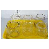 Glass Lantern globes. Names include Coleman,